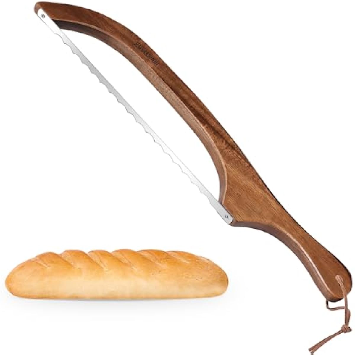 Bread Knife for Homemade Bread,Sourdough bread knife,15.7" Bread slicer for Homemade Bread, Baguettes and More Cuts Thin,Bow Design Easy to Cutting Even Slices