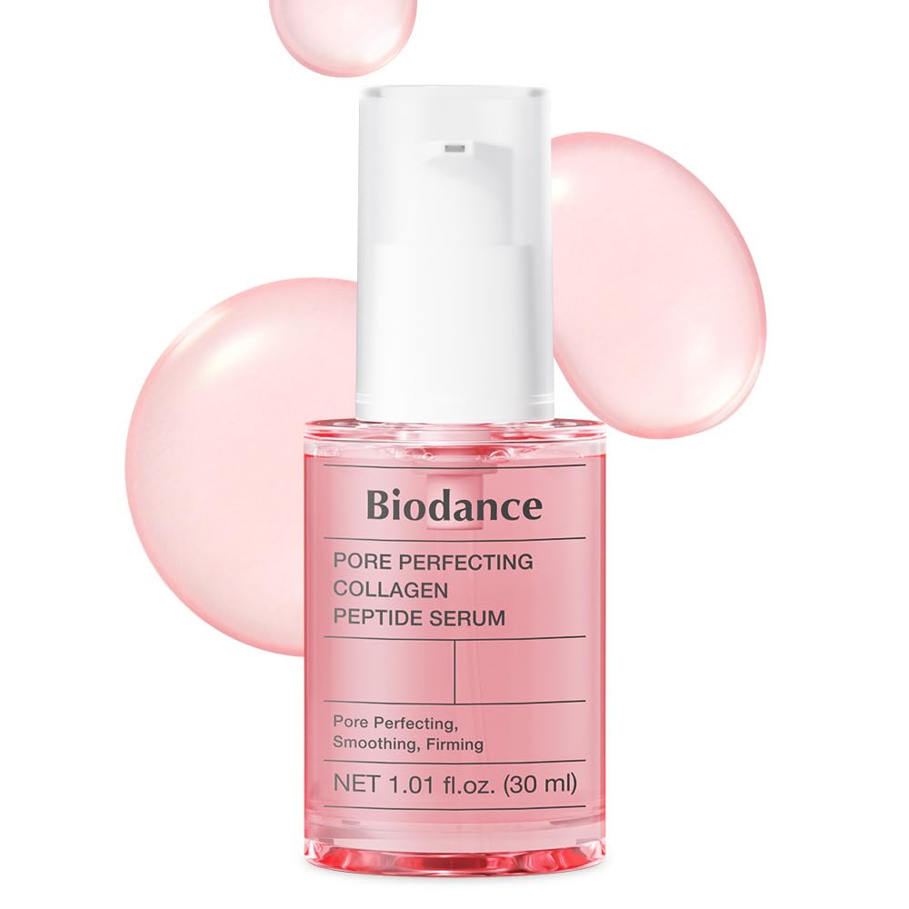 BIODANCE Pore Perfecting Collagen Peptide Serum, Skin Firming & Radiance Boost, Plumping, Pore Care, Makeup Prep Serum for All Skin Types, Korean Skincare, Stocking Stuffers | 1.01 fl.oz x 1 ea