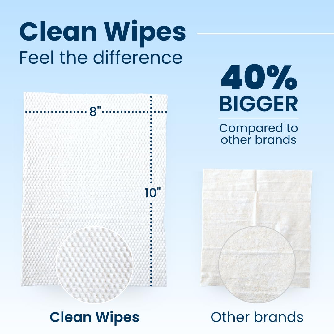 Clean Skin Club XL Premium Face Wipes, Extra Moist Makeup Removing Towelettes, Facial Cleansing Cloth, Fragrance Free, No Alcohol or Chemicals, (30 Ct, 1 Pack)