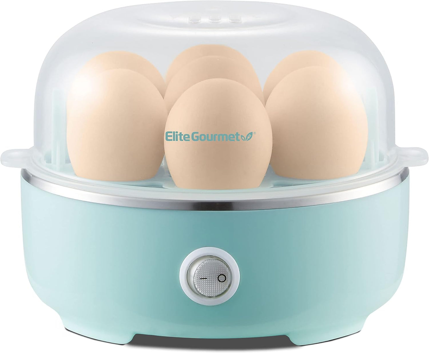 Elite Gourmet EGC115B Easy Egg Cooker Electric 7-Egg Capacity, Soft, Medium, Hard-Boiled Egg Cooker with Auto Shut-Off, Measuring Cup Included, BPA Free, Classic Black