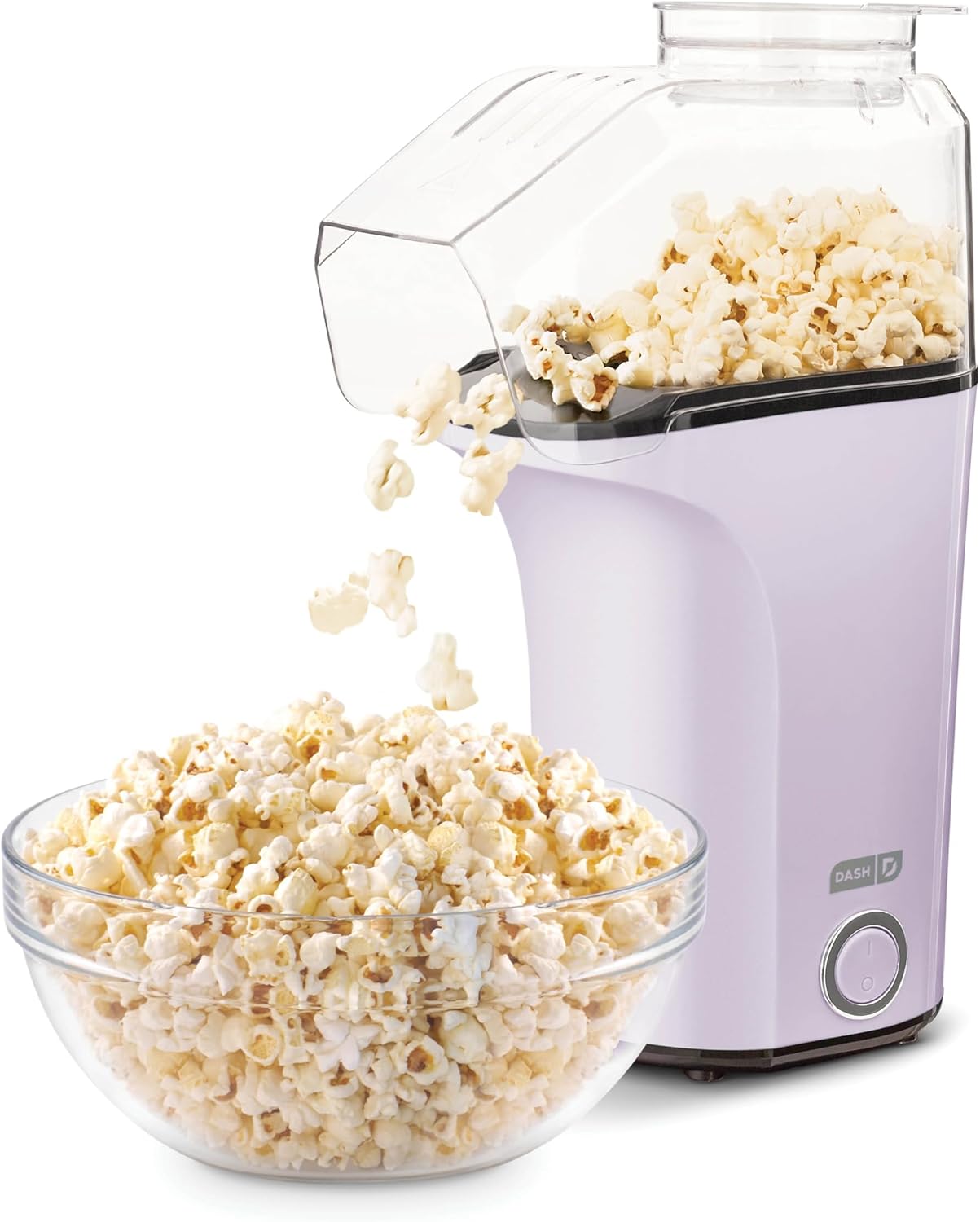 DASH Fresh Pop Popcorn Maker - Oil-Free, Air Popcorn Popper - With Measuring Cup & Recipe Guide - Perfect for Movie Nights - 16 Cups, Aqua