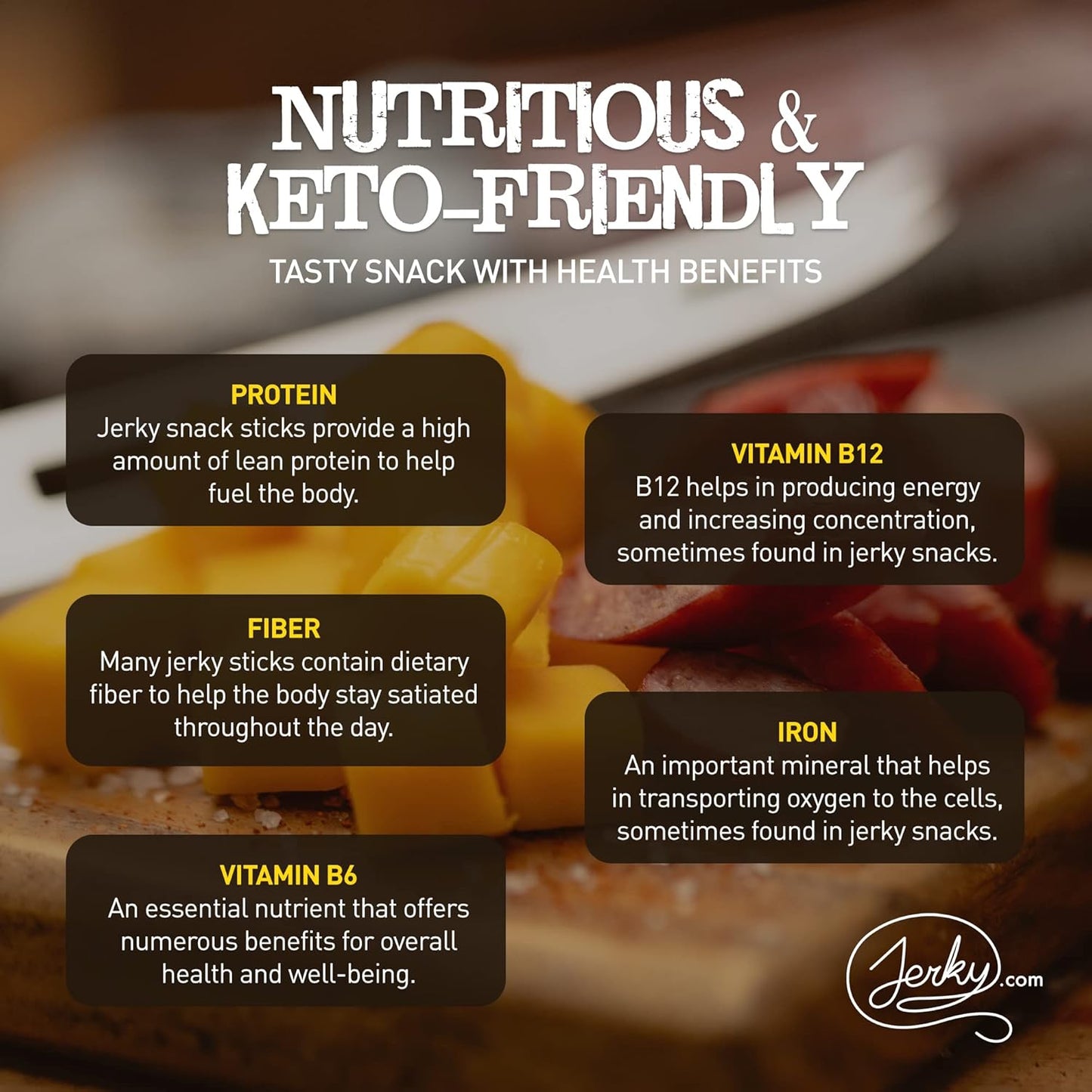 jerky.com 26pc meat sticks variety pack with pork, turkey, ham, beef & cheese sticks, gluten free & keto