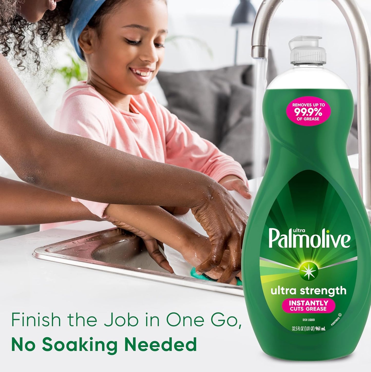 Palmolive Ultra Strength Liquid Dish Soap, Original Green, 32.5 Fluid Ounce