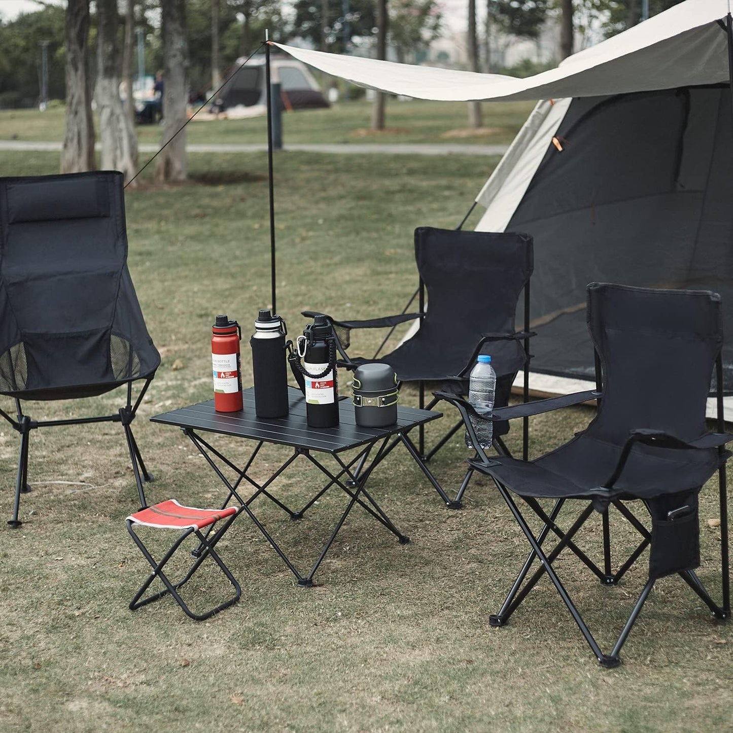 Damei century 4Pack Folding Camping Chairs-Lightweight, Installation-Free, Portable Chair for Beach, Lawn, Outdoor Sports