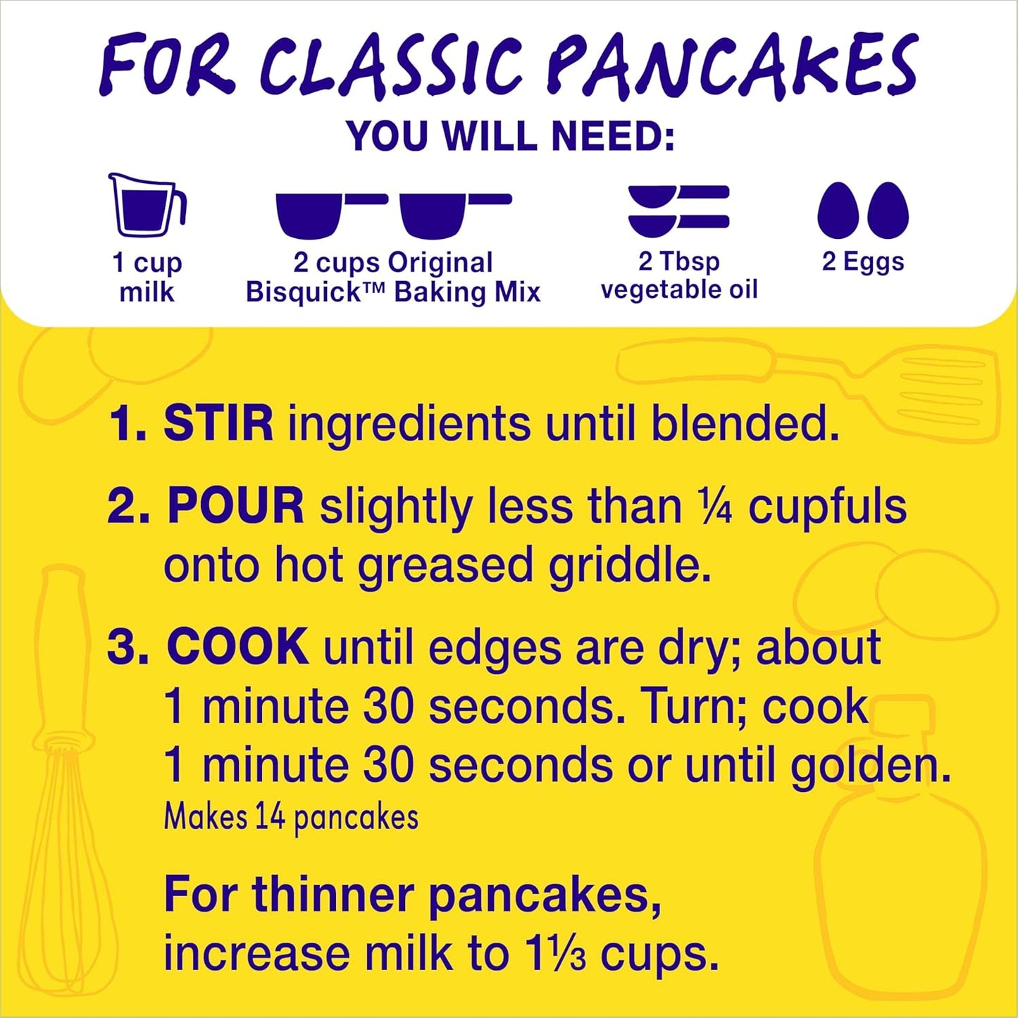 Betty Crocker Bisquick Pancake and Baking Mix, Original, Makes About 60 Pancakes, 40 oz