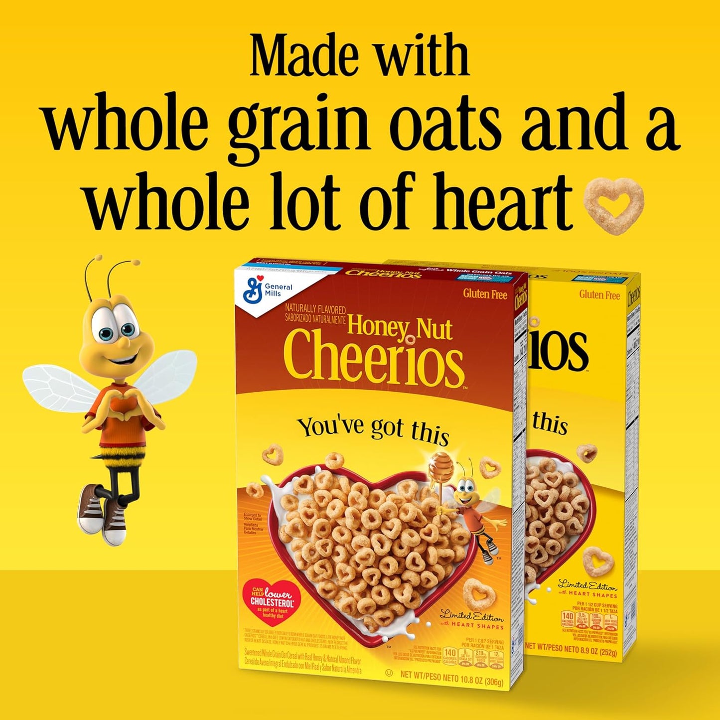 Honey Nut Cheerios, 10.8 oz, Heart Healthy, Gluten Free, Whole Grain Oats Breakfast Cereal