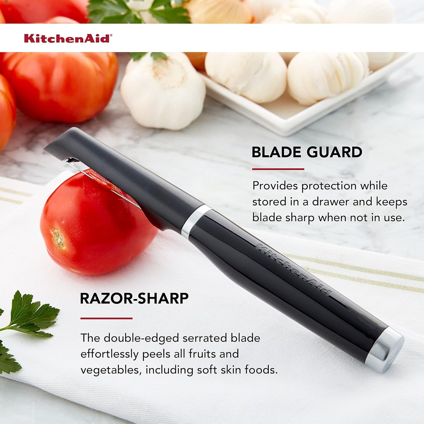 KitchenAid Classic Euro Peeler, 8.6 inches, Black