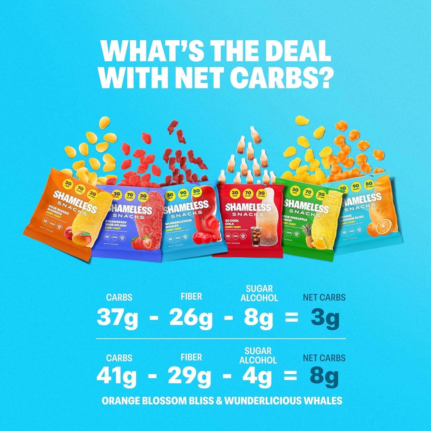 Shameless Snacks Candy Carnival vegan gluten-free low-sugar snacks variety pack