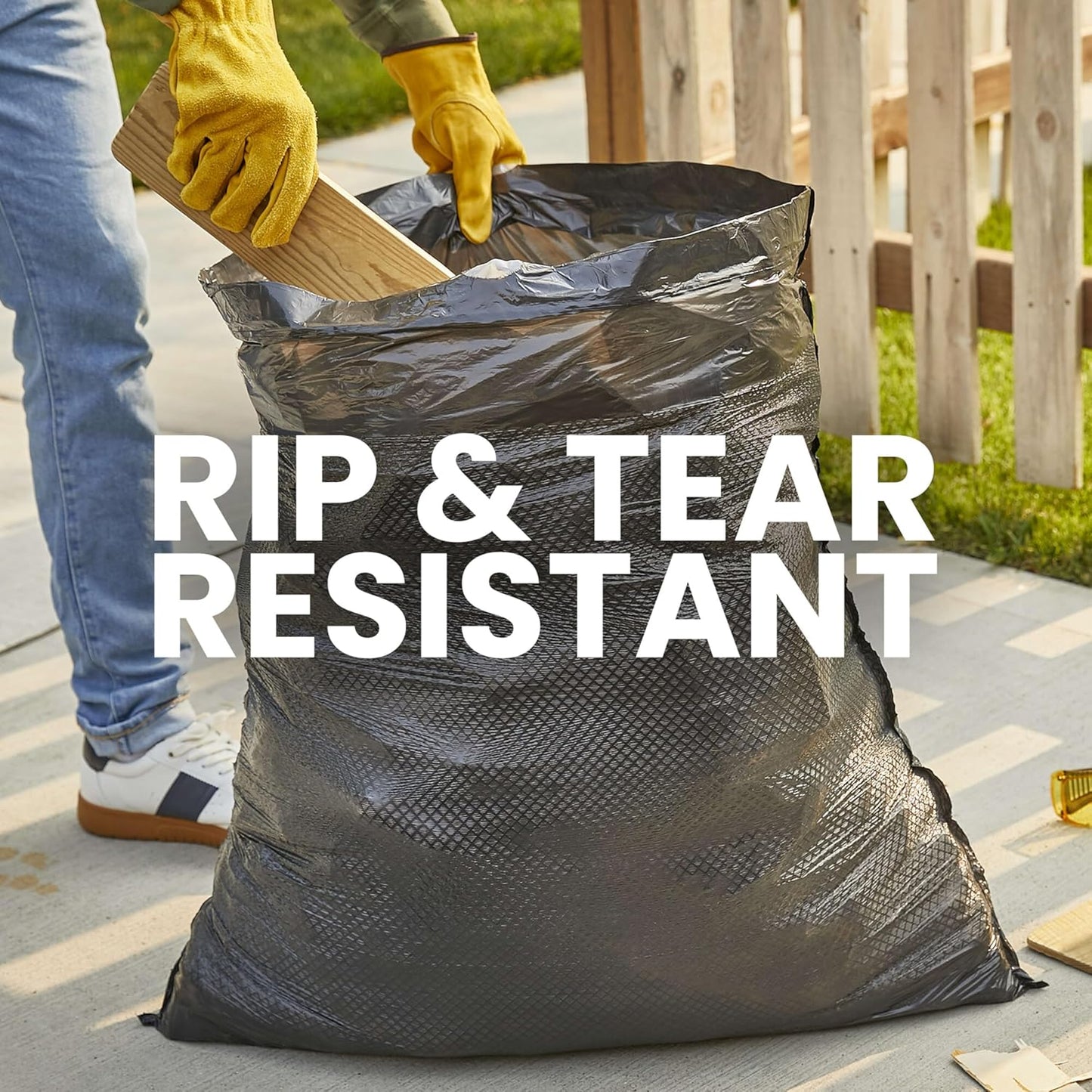 Glad Large 30 Gallon Trash Bags, Unscented Heavy Duty Garbage Bags, Forceflex with Drawstring, 50 Count (Packaging May Vary)