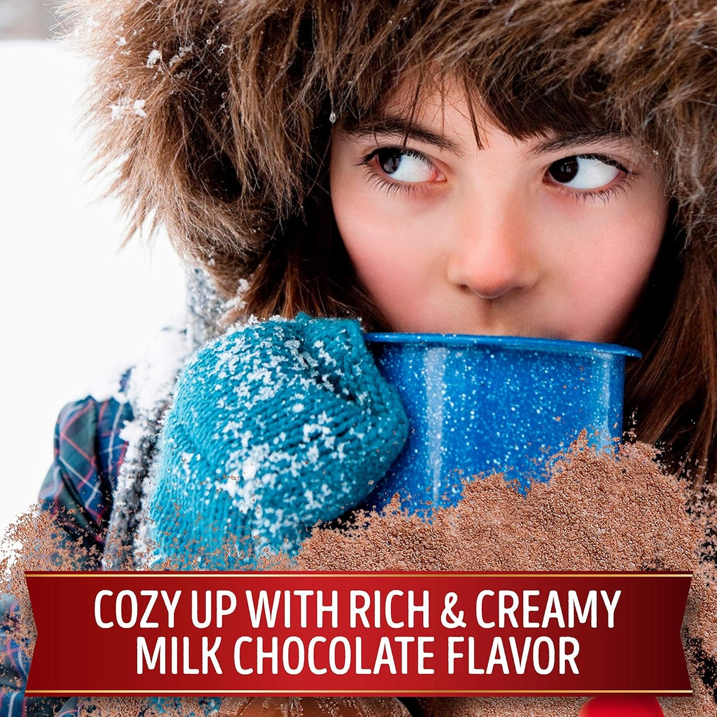 Swiss Miss milk chocolate hot cocoa mix, 1.38 oz, 50-count, bulk, packaging dimensions 13x18.5x29 cm, 4.8 pounds