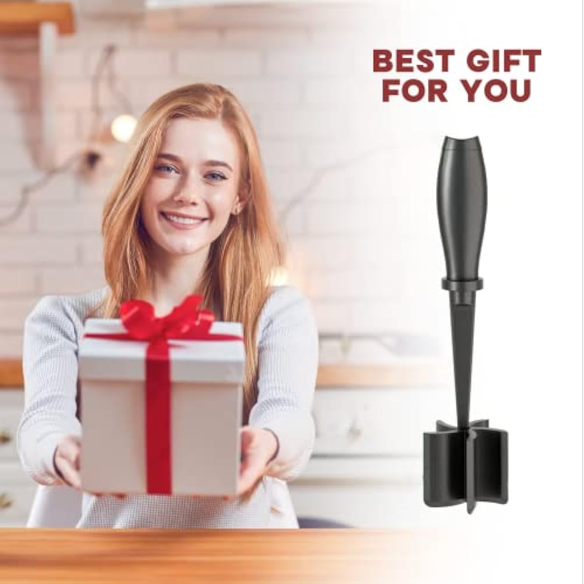 Meat Chopper, Hamburger Grinder, Premium Heat Resistant Smasher for Ground Beef, Burger Grinder Nylon Potato Mix Tool, Meat & Poultry Tenderizers-Black