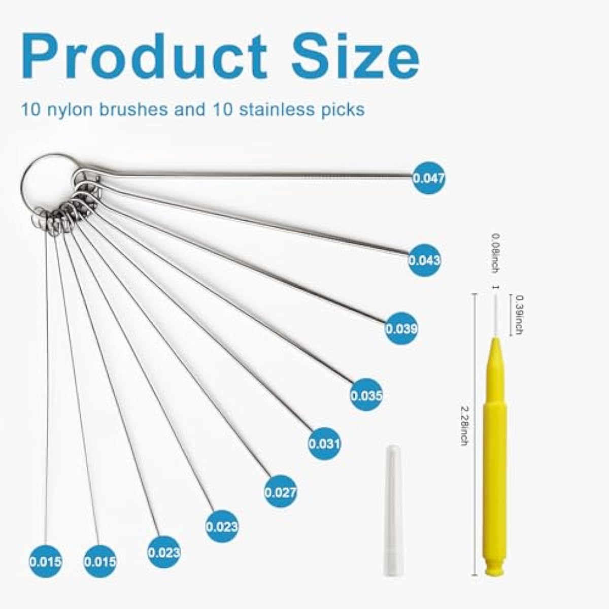 Multiplesize Showerhead Cleaner Tools, Shower Head Cleaning Brushes Small Hole, Handheld Showerhead Cleaner Anti-Clogging Cleaning Brush for Bathroom Small Hole Gap Nozzle Window Slot