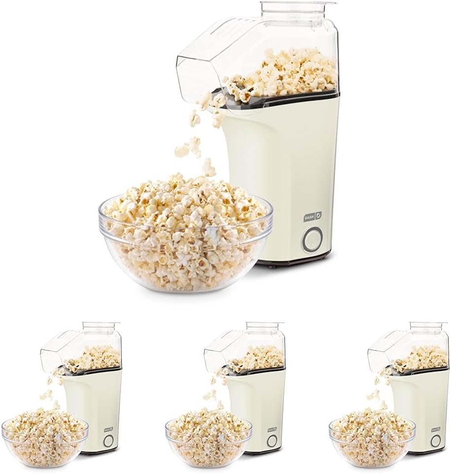 DASH Fresh Pop Popcorn Maker - Oil-Free, Air Popcorn Popper - With Measuring Cup & Recipe Guide - Perfect for Movie Nights - 16 Cups, Aqua