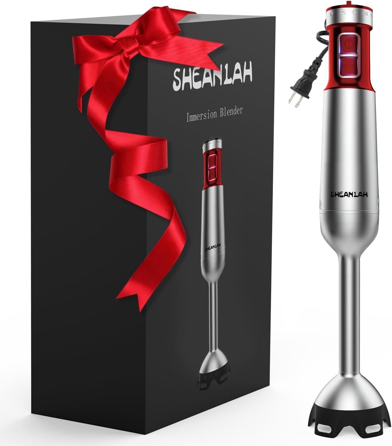 1000W Powerful Immersion Blender handheld, 2025 New Update Hand Blender with 25-Speed, Scratch-Resistant Corded Hand Mixer with Heavy-Duty Copper Brushless Motor and Gift Box