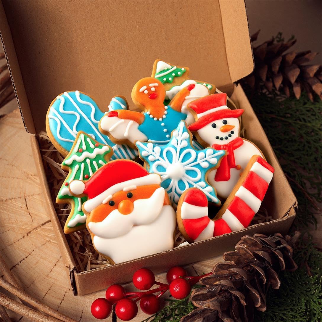 Christmas Cookie Cutters Set of 9 Pieces, Wmtidene Cookie Cutters Shapes for Winter Holiday, Metal includes Christmas Tree,Snowflake,Gingerbread Men,Angel,Star,Mitten,Candy Cane,Snowman