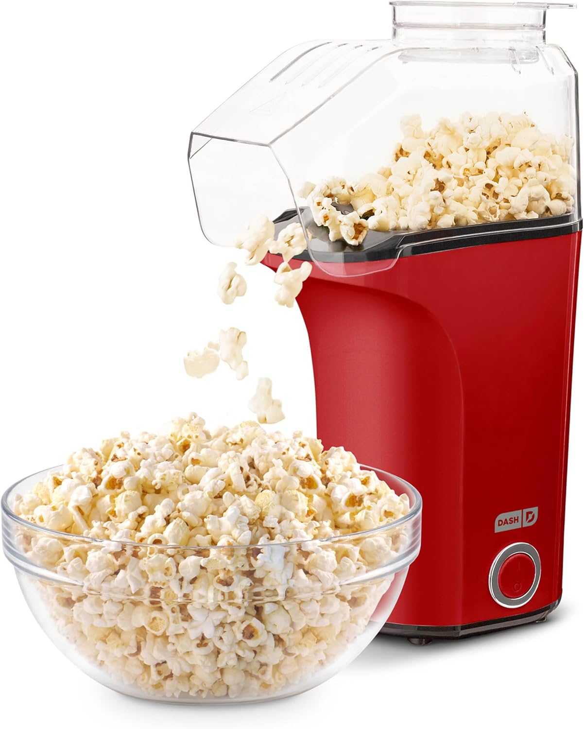 DASH Fresh Pop Popcorn Maker - Oil-Free, Air Popcorn Popper - With Measuring Cup & Recipe Guide - Perfect for Movie Nights - 16 Cups, Aqua