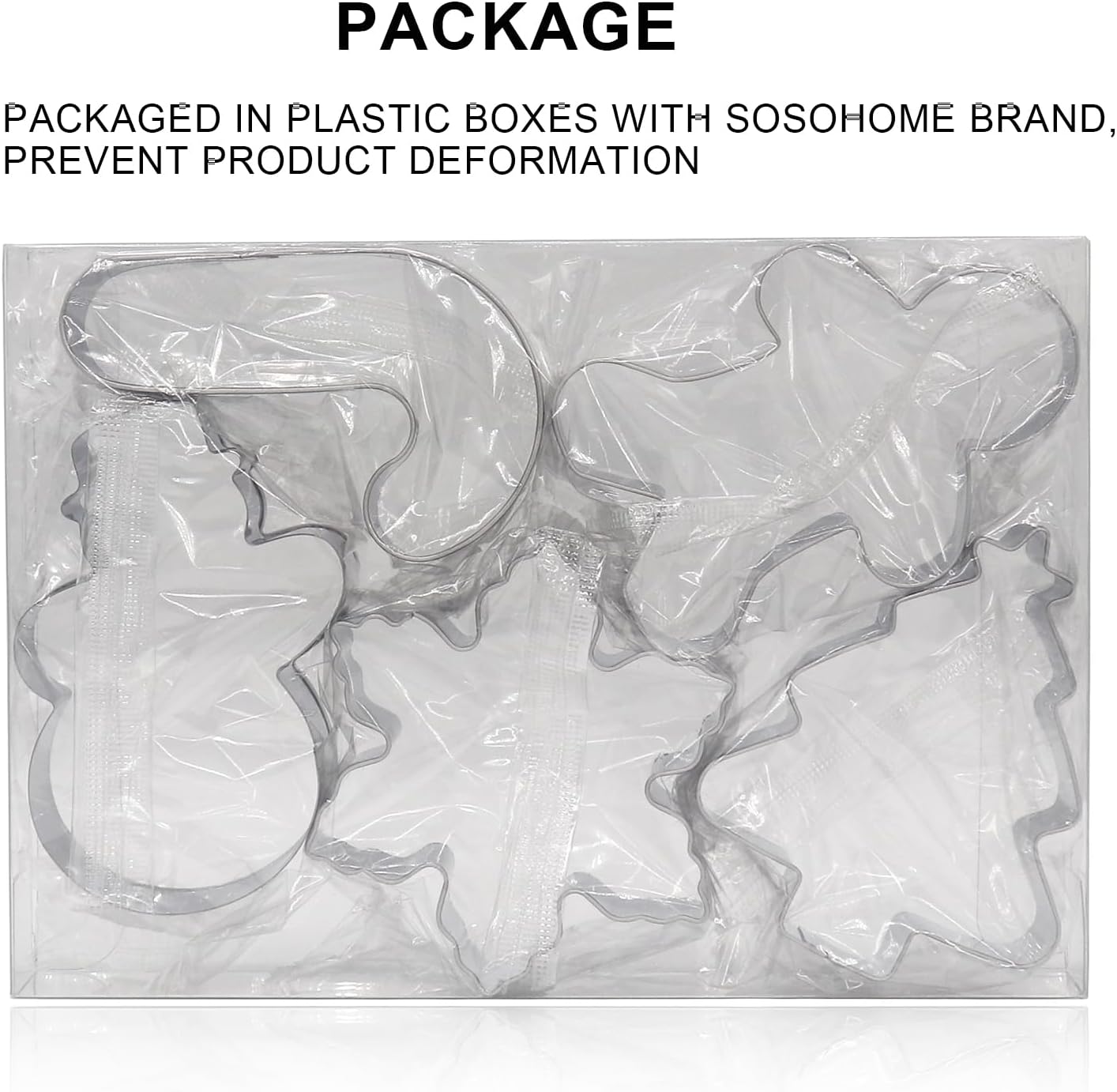 Christmas Cookie Cutter Set - 5 Piece Holiday Cookies Molds - Snowman, Christmas Tree, Gingerbread Man, Candy Cane, Snowflake