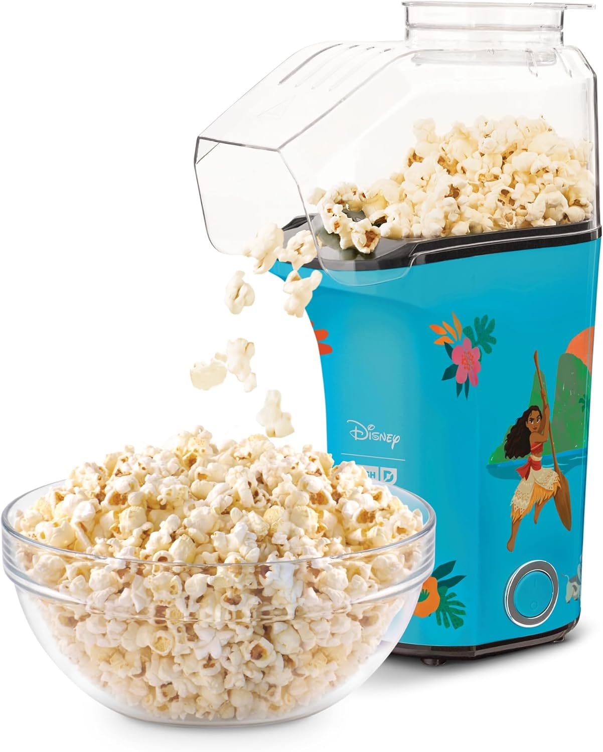 DASH Fresh Pop Popcorn Maker - Oil-Free, Air Popcorn Popper - With Measuring Cup & Recipe Guide - Perfect for Movie Nights - 16 Cups, Aqua