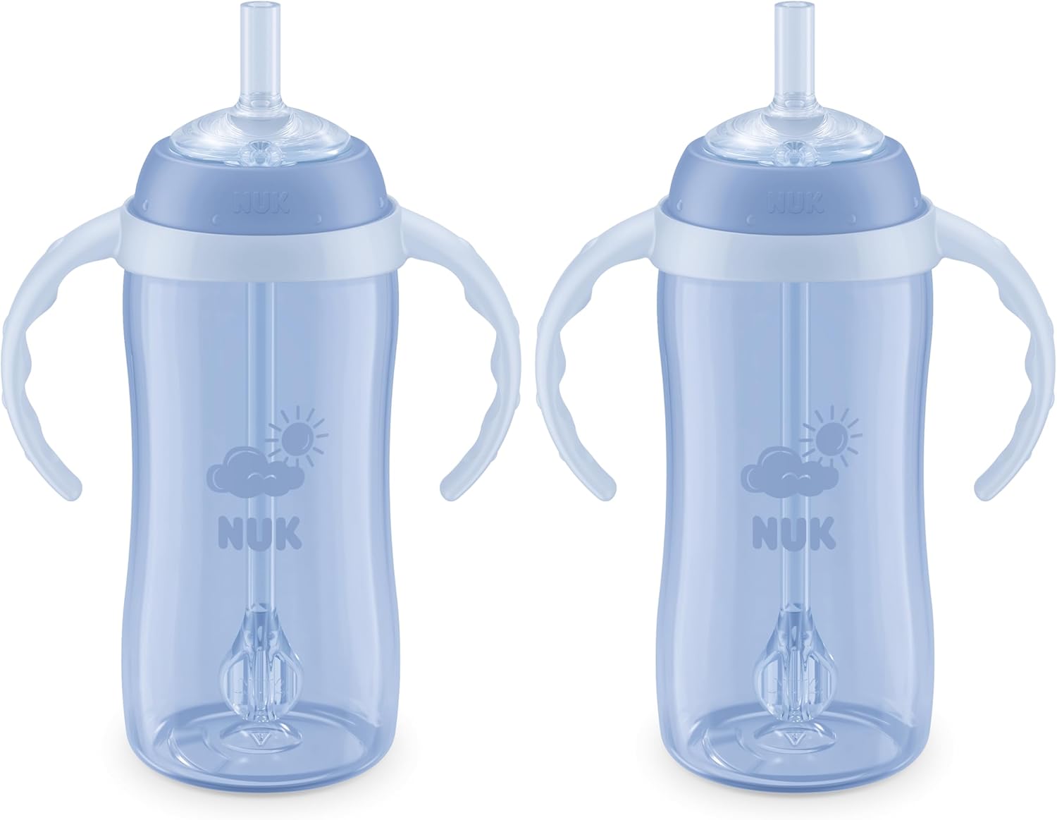 NUK Learner Straw Cup 10oz - Toddler Cup with Soft Straw for Easy Drinking Suitable for Ages 8 Months and Up