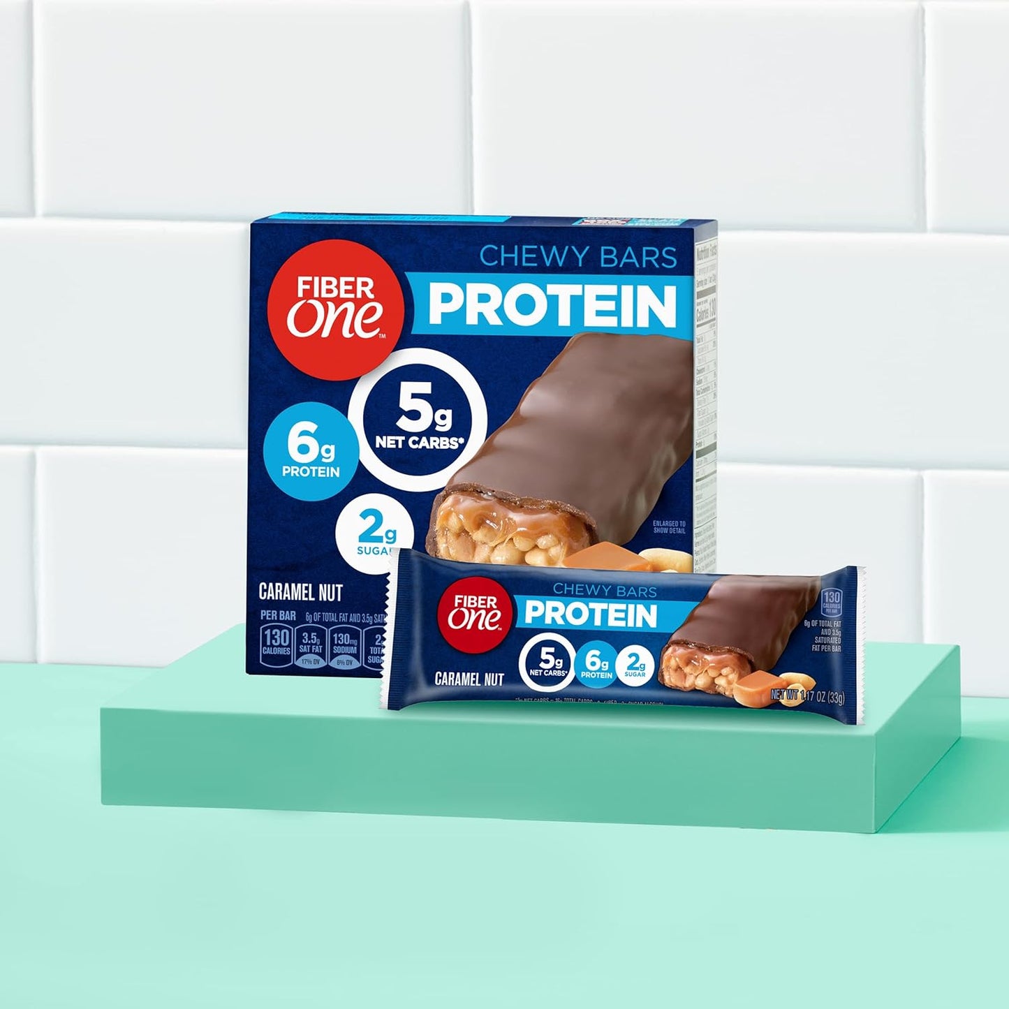 Fiber One Caramel Nut Chewy Protein Bars 1.17 oz 5 ct Protein Snacks