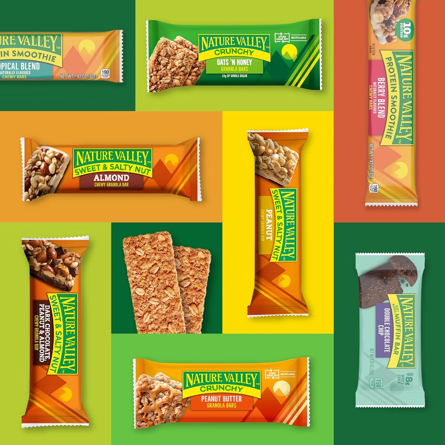 Nature Valley Whole Grain Crispy Creamy Wafer Bars, Strawberry, 5 Bars, 6.5 oz, Non-GMO