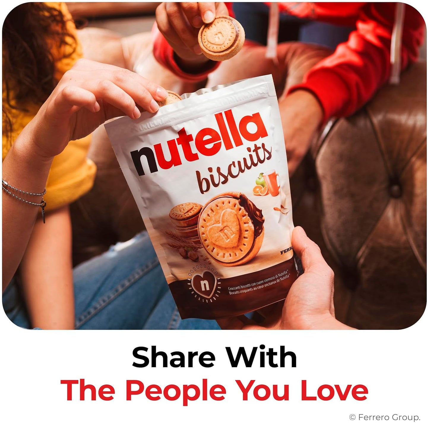 Nutella biscuits cookies filled with hazelnut spread, sweet snack pack, holiday christmas cookies, 9.7 oz