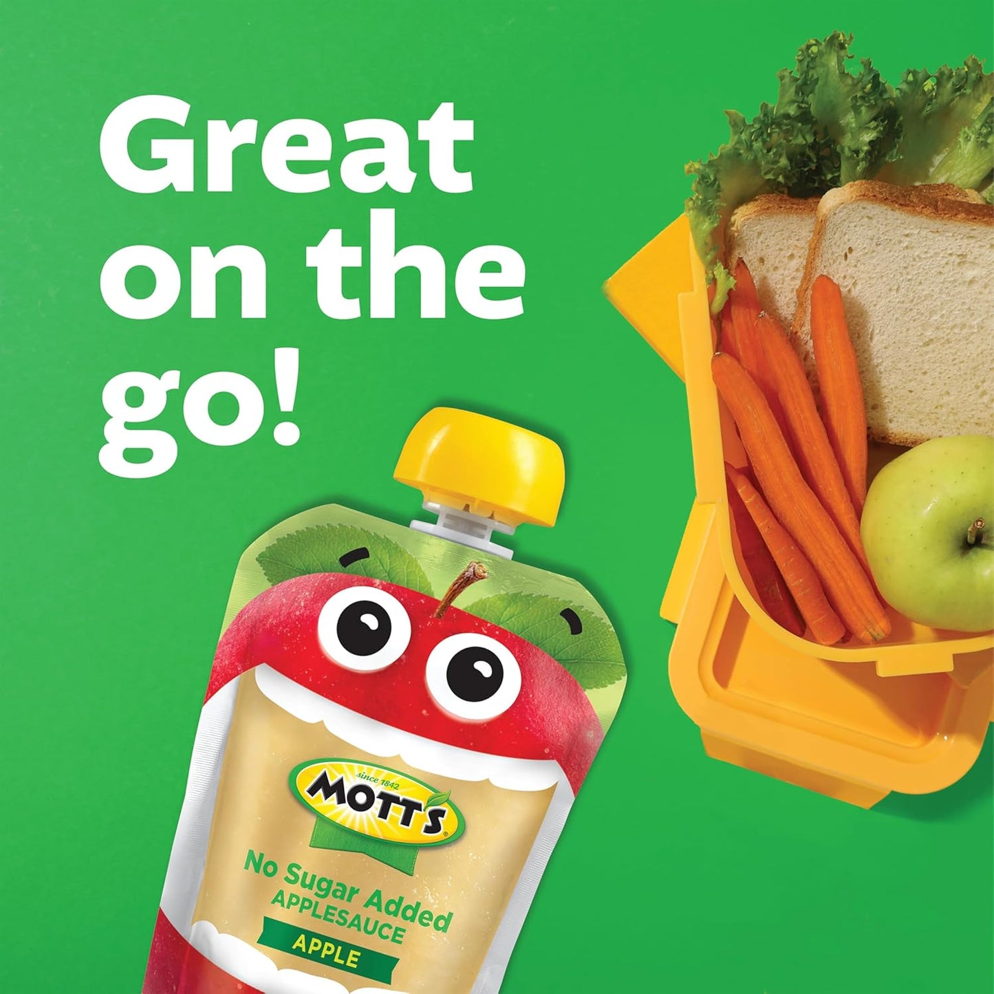 motts no sugar added applesauce variety pack, 4 flavors - apple, strawberry, cinnamon & blueberry, made from real fruit, 20 pack