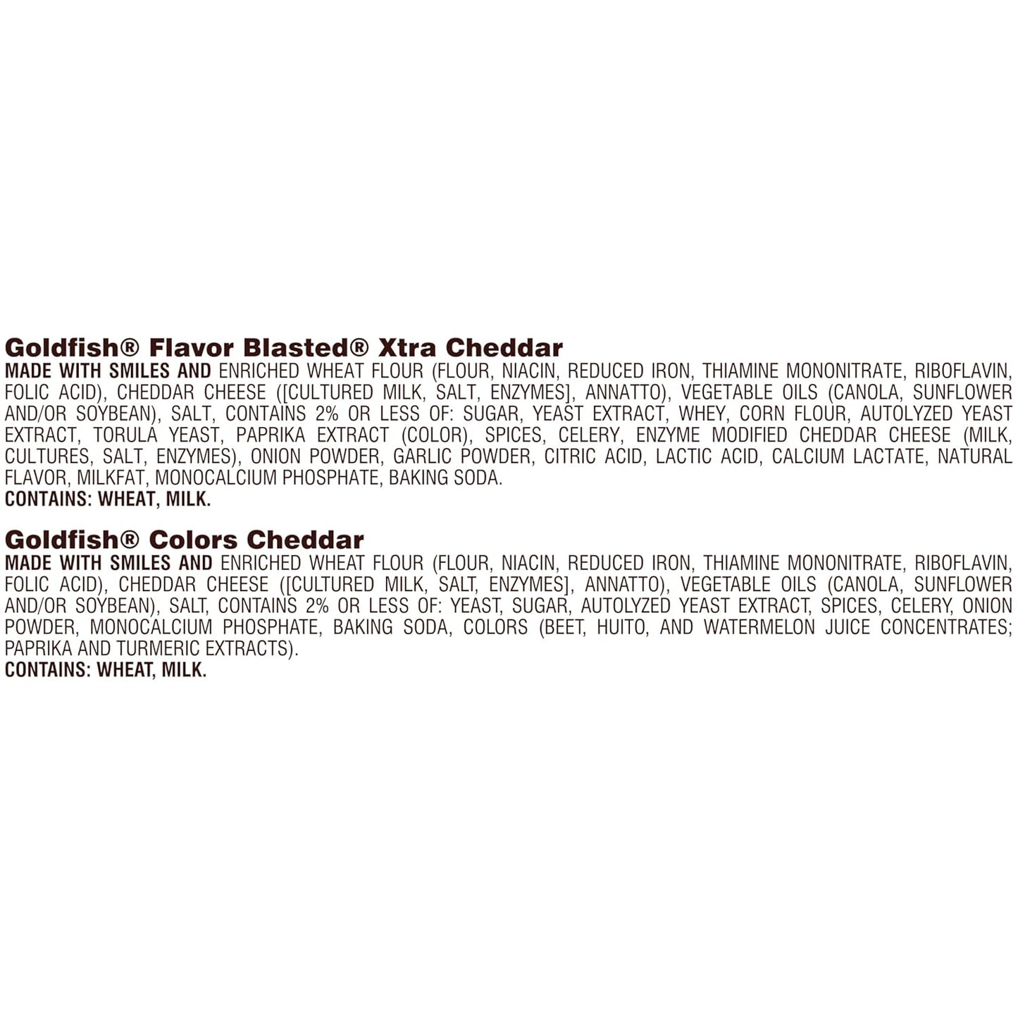 goldfish dynamic duo variety pack cheddar flavor blasted xtra cheddar snack packs 20 count