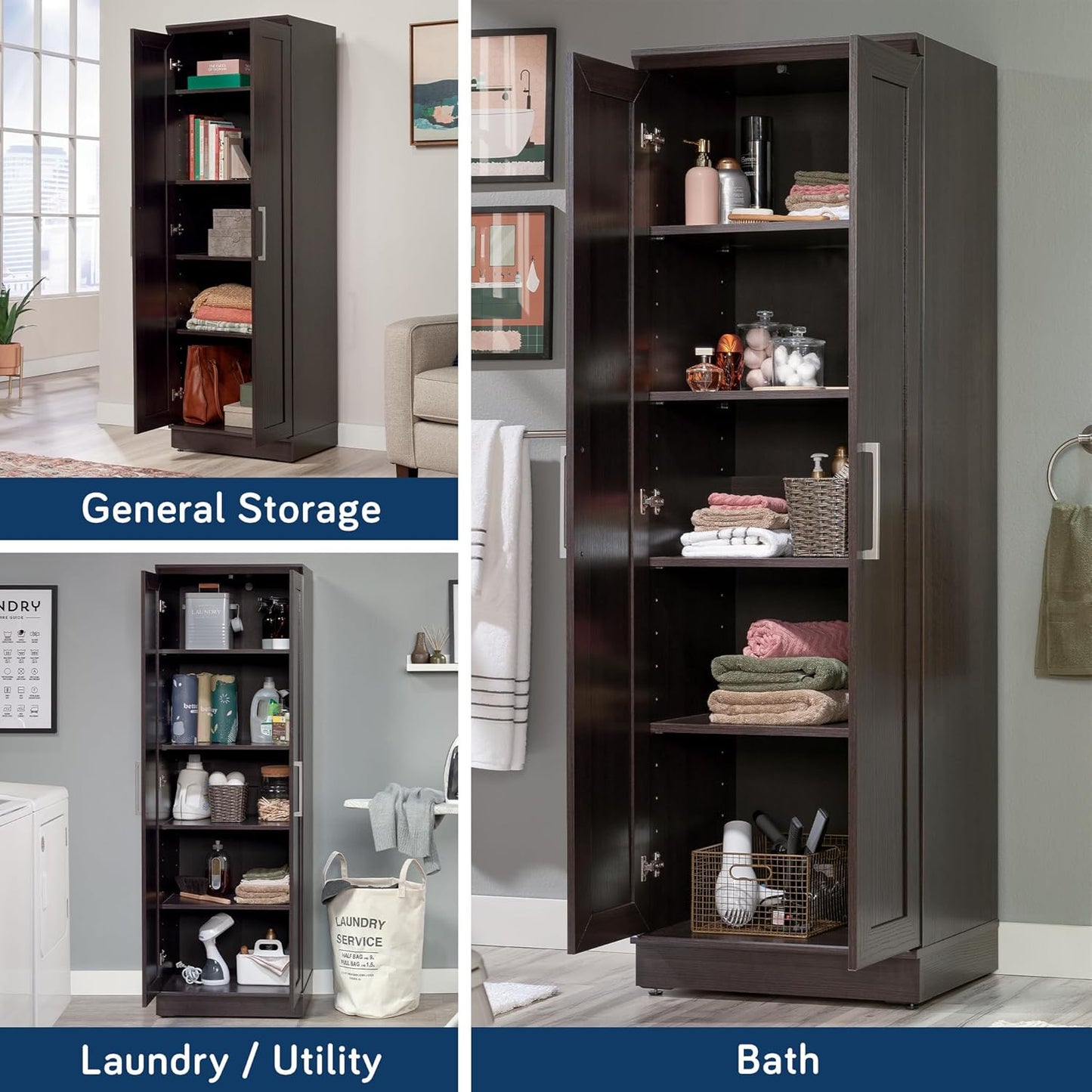 Sauder HomePlus Storage Cabinet/ Pantry cabinets, Dakota Oak finish
