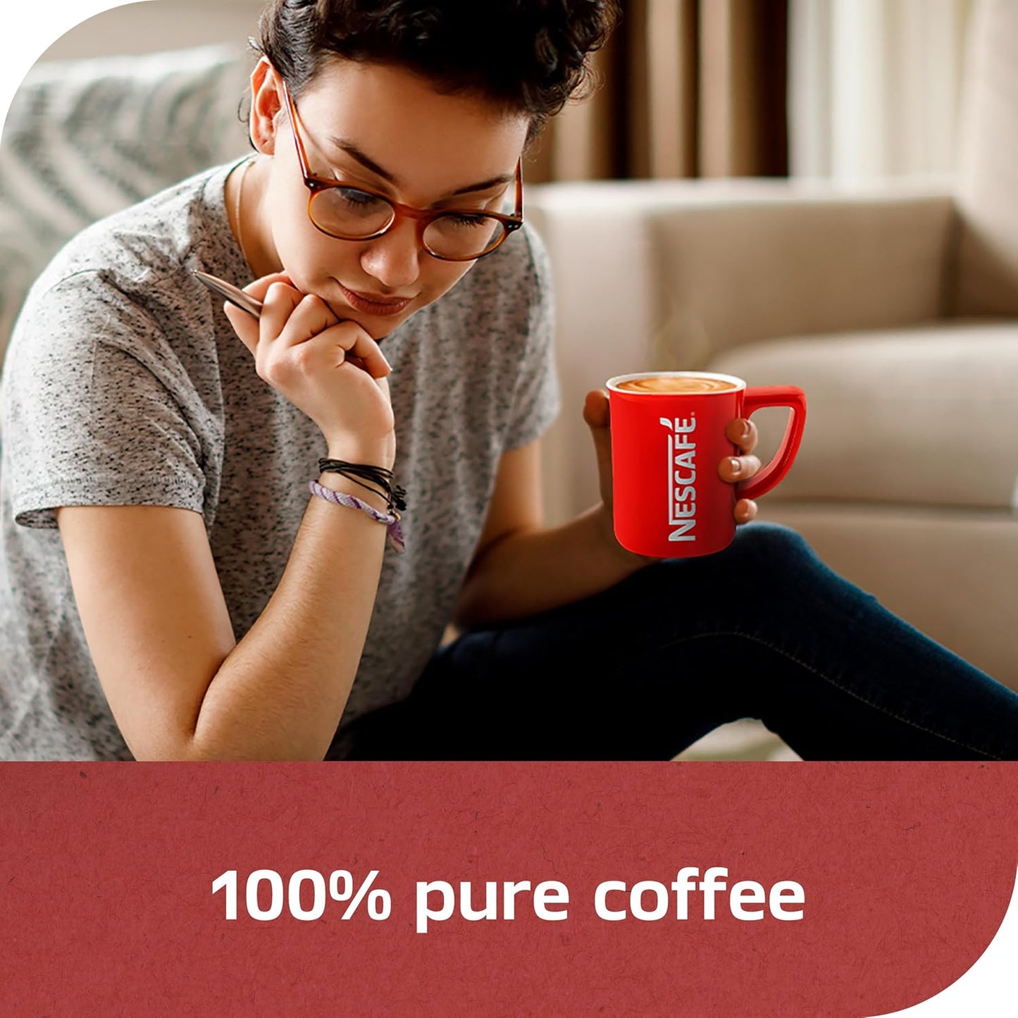 NESCAFÉ CLÁSICO Instant Coffee, Dark Roast Coffee, 1 Jar (10.5 Oz)