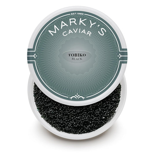 MARKY'S Black Tobiko Flying Fish Roe - 8 oz / 227 g - Sushi Grade Caviar