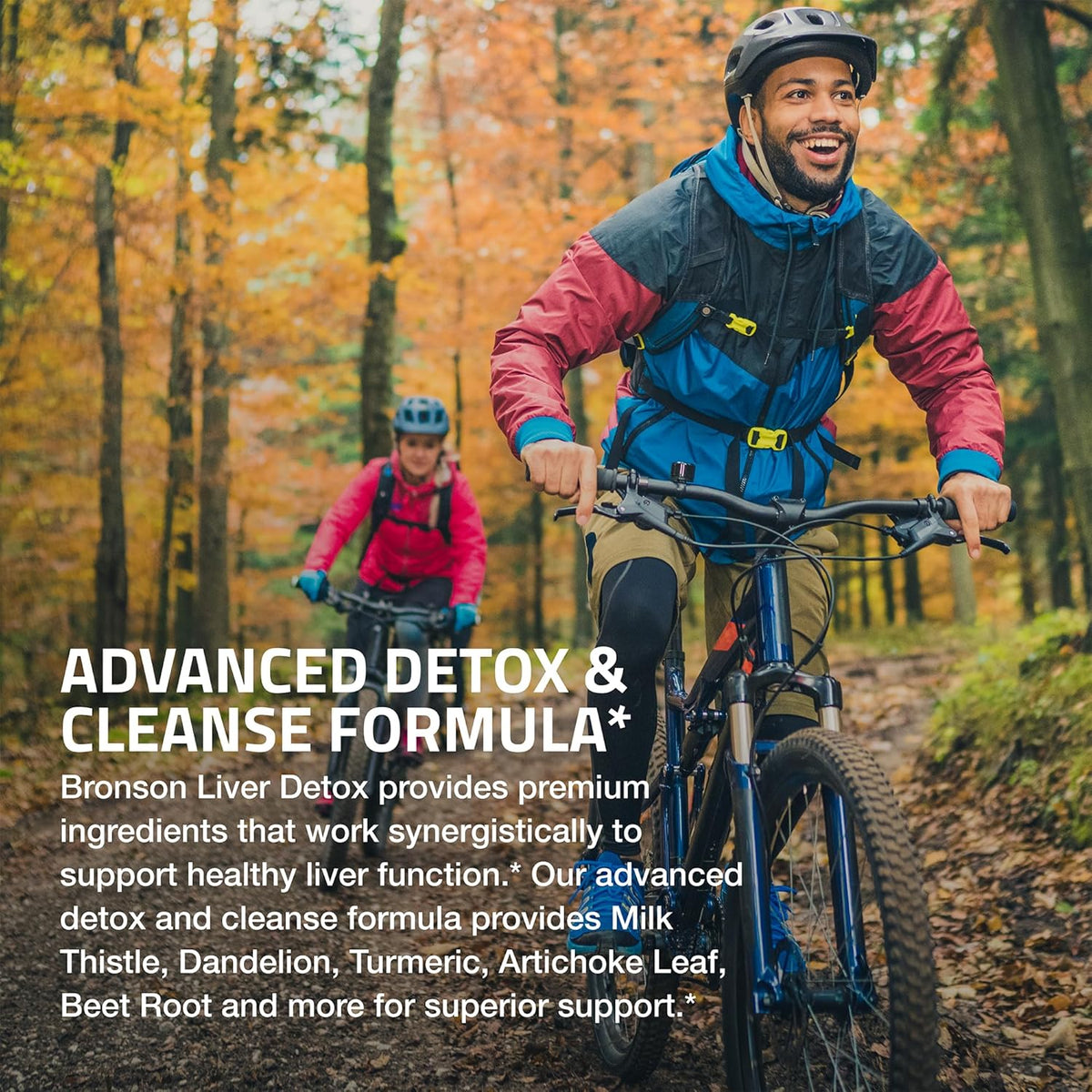 Bronson Liver Detox Advanced Detox & Cleansing Formula Supports Health Liver Function with Milk Thistle, Dandelion Extract, Turmeric, Artichoke Leaf & More, Non-GMO, 60 Vegetarian Capsules